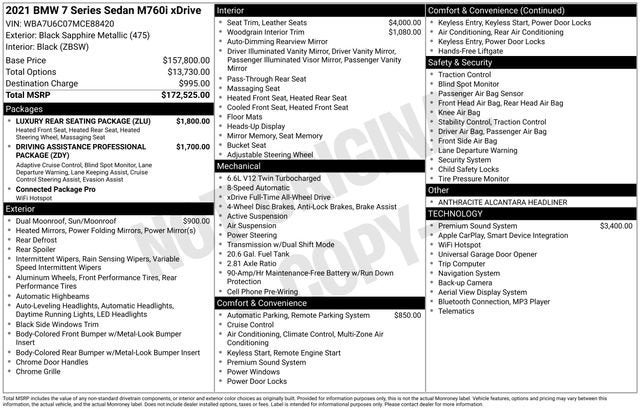 2021 BMW M760i xDrive